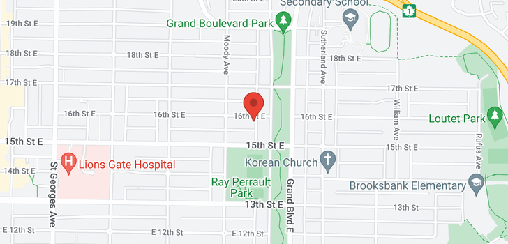 map of 533 E 16TH STREET